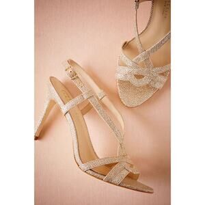 NEW BHLDN Cecelia NY Gold Glitter Erika Heel
